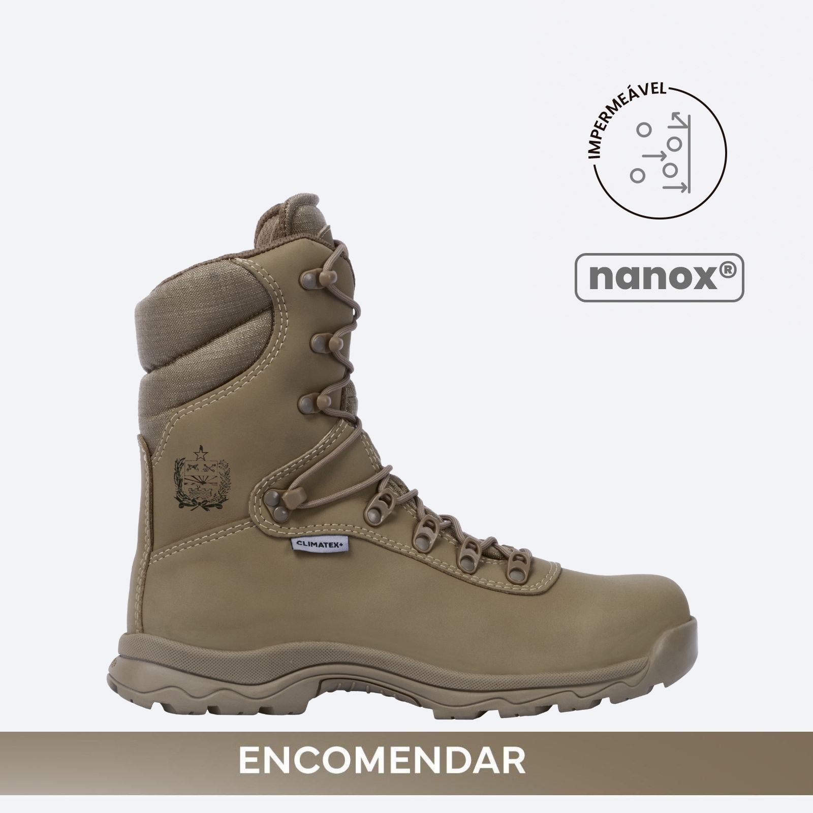 Coturno Padrão PMSC - Cáqui - impermeável - Encomendar